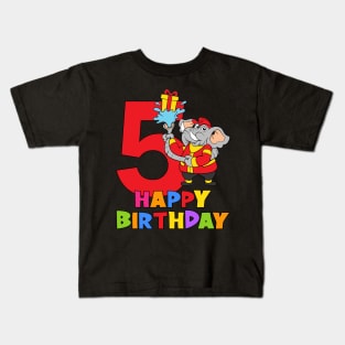 5th Birthday Party 5 Year Old Five Years Kids T-Shirt